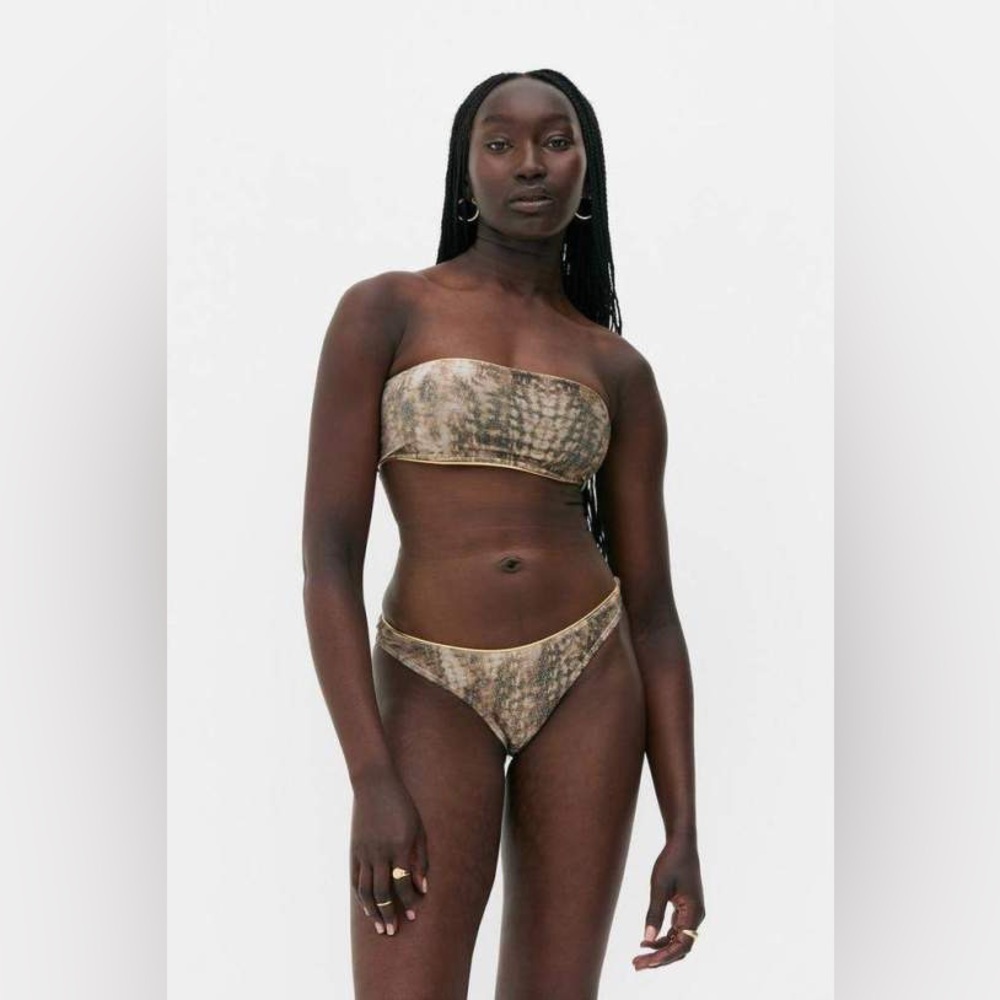 Primark Rita Ora Metallic Print Bikini Bottom